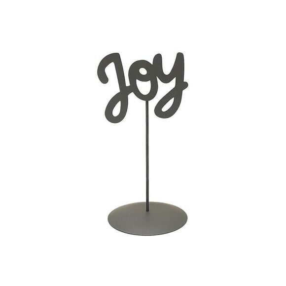 JOY Christmas Decoration Metal Tabletop Decor NWT 7”X3.5” Mantle Desk Shelf - Picture 3 of 3